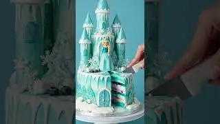Frozen Castle Cake ❄️ A Chilly Slice of Magic