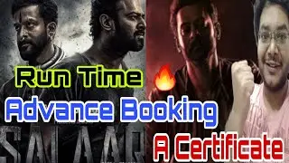 Salaar Advance Booking Report Overseas | Salaar Day 1 Collection | Salaar A Certificate And Run Time