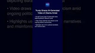 Donald Trump Posts AI-Generated Video of Obama Being Arrested #Deepfake #AIpolitics