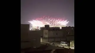 #FIFArabCup 2021opening.            #fireworks display at al bayt stadium Qatar