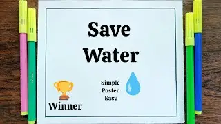 Save Water Poster Drawing Easy || Save Life Poster || Easy Save Water Save Life Drawing 