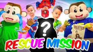 Superhero & Police Fun Playtime: Rescue Mission For Kids | Monkey And Lucas Adventures