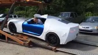 2016 C7 Corvette Delivery Off Truck & Startup Exhaust!