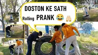 Doston Ke Sath Mast Prank! Rolling Tire Challenge 🛞🔥