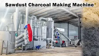 Continuous Wood Chip Charcoal making Machine #charcoalmachine #charcoalmakingmachine