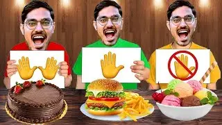No Hands VS 1 Hand VS 4 Hands Food Challenge