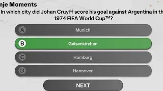 In which city did Johan Cruyff score his goal against Argentina in the 1974 FIFA World Cup&trade;?