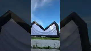 Легко ли установить надувной киноэкран VEVOR?