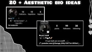 20+ aesthetic bio ideas 💡#bio#longvideo #viral#trending#watchnow#explore#bioideas#yt#youtube #fyp