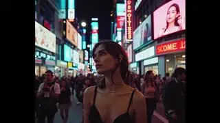 Neon shadows in the crowd 