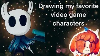 Drawing my favourite video game characters! |hollow knight animal crossing and luigis mansion|