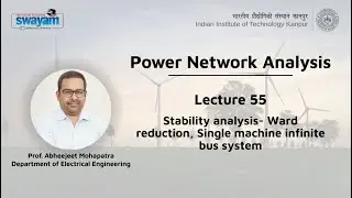 Lecture 55: Stability analysis- Ward reduction, Single machine infinite bus system