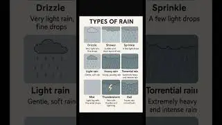 🌈 Different Types of Rain &ndash; Improve Your Vocabulary! #learn #improvevocabulary #shortvideo