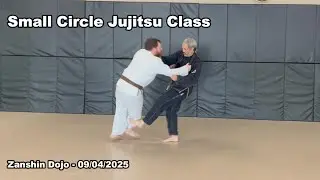 Small Circle Jujitsu Class -  Basic Foot Sweep Drills - Zanshin Dojo Sep 2025