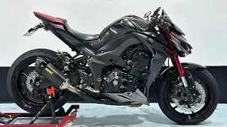 Kawasaki Z1000 abs 2016 Exhaust sound Akrapovic carbon slip on