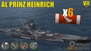 Prinz Heinrich 6 Kills | World of Warships Gameplay