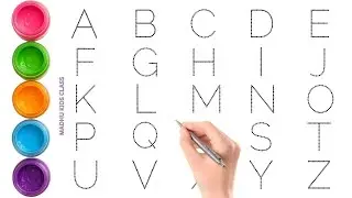 Learn A to Z ABC with Colorful Painting + Tracing 🎨 | Preschool Kids Learning | Alphabet Writing 
