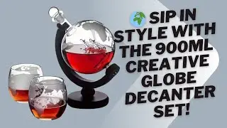 🌍 Sip in Style with the 900ML Creative Globe Decanter Set!