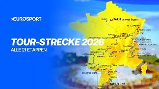 Die Strecke der Tour de France 2026 |&nbsp;alle 21 Etappen | alle Berge | deutsch kommentiert
