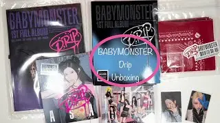 Unboxing BabyMonster Drip [Ziplock, Binder, Jewel Case, Nemo, & Bandana Versions]