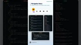 Navigation Menu Using HTML, CSS & JavaScript 🔥 | #shorts #shortvideos #tech #Coding
