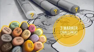 3 Marker Challenge with Copic Markers!