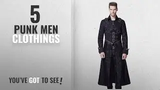 Top 10 Punk Men Clothings [ Winter 2018 ]: Punk Men Long Coat Long Gothic Winter Trench Coats