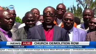 A section of Eldoret church leaders condemn demolition of Logos Church
