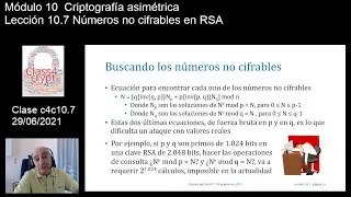 Class4crypt c4c10.7 N&uacute;meros no cifrables en RSA