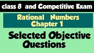 Class 8 Rational Numbers important Questions Objective Type