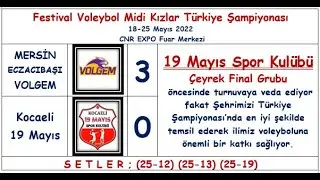 TVF 2022 Mersin Midi Kızlar Türkiye Şampiyonası _ 22.05.2022 _ ECZACIBAŞI VOLGEM & KOCAELİ 19 MAYIS