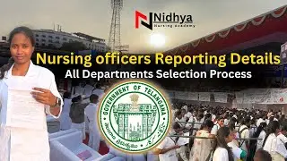 Nursing Officers Reporting Dept|| Staff Nurse Salary in Telangana #nursing #nidhya#staffnurse