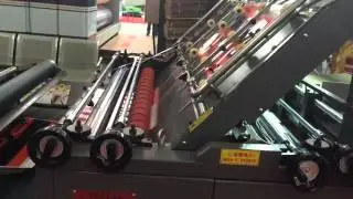 HRB-PACK LIFT TYPE SEMI-AUTO FLUTE LAMINATOR MACHINE.