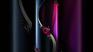 Luxury metal elegant love rose Animated
