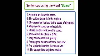 Sentences using the word 