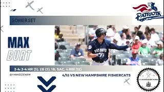 Max Burt 3 Hit Game Vs Fisher Cats 4/18/23