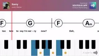 Justin Bieber Sorry piano chords - learn & play