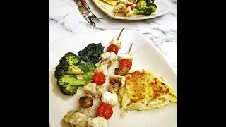 Monkfish kebabs