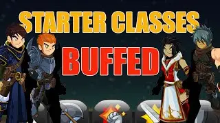 AQW Starter Classes BUFFED! Healer - Rogue - Warrior - Mage | Standard Damage / Elysium / Dauntless