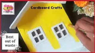 DIY cardboard wall shelf with Key Holder | cardboard crafts | cardboard wall hanging | ❤️ Craftdil