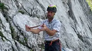Seil- und Sicherungstechnik: 120cm-Bandschlinge kompakt am Gurt