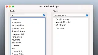 MidiPipe Tutorial 11: Velocity Modifier, Key Mapper, SMF Player, NRPN Mapper
