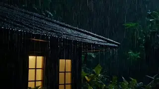 Warm Window Rain at Night | Cozy Cabin Rain Sounds for Deep Sleep