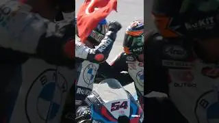 van der Mark and Toprak celebrating 🫶 | 2024 #CatalanWorldSBK 🏁