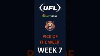 #UFL #DraftKings Pick for Week 7! #dfs #pickoftheweek #runningback #rb #uflfootball #showboats