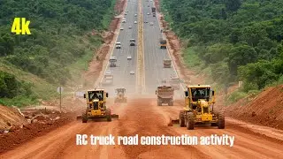 Amazing RC truck road construction activity