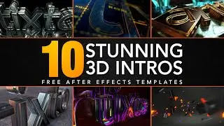 Top 10 Stunning 3D intro [Free After Effects template Project File download]