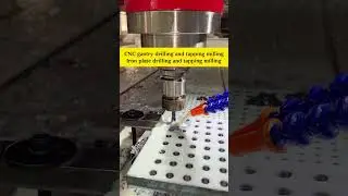 CNC gantry-type CNC drilling, tapping and milling machine for plate processing # #cncdrill #cncmill