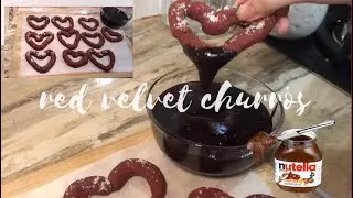 Red Velvet Churros with Nutella Dip | Easy Recipe