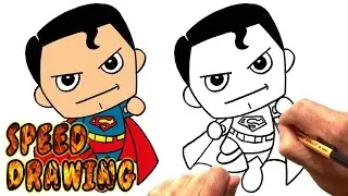 How to Draw Chibi Superman (Speed Drawing)
